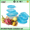 Ningbo plastic bowl factory hot sale luxury food container set clear biodegradable disposable plastic tableware